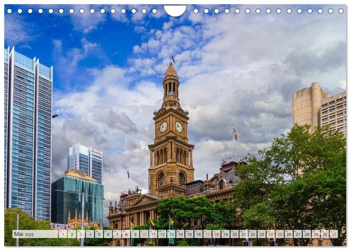 Image du produit Australien Metropolen (Wandkalender 2025 DIN A4 quer), Monatskalender (A4, Allemand)