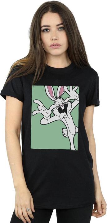 Actual product image Looney Tunes Womens/Ladies Bugs Bunny Funny Face Cotton Boyfriend T-Shirt (M)