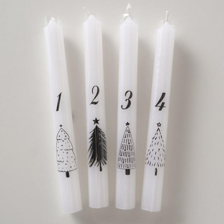 Actual product image Boltze Home Christmas candle Ada 4 pieces, white (4 pcs.)