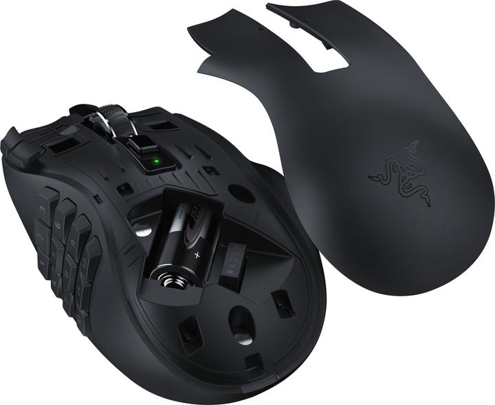 Produktbild Razer Naga V2 HyperSpeed für Spiele, 2,4 GHz, Bluetooth, Kabellos, Schwarz (Kabellos)