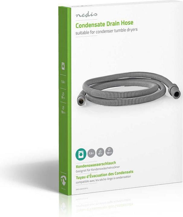 Image du produit Nedis Tuyau d'évacuation 8 mm Rec TA - 10 mm droit 1,5 m