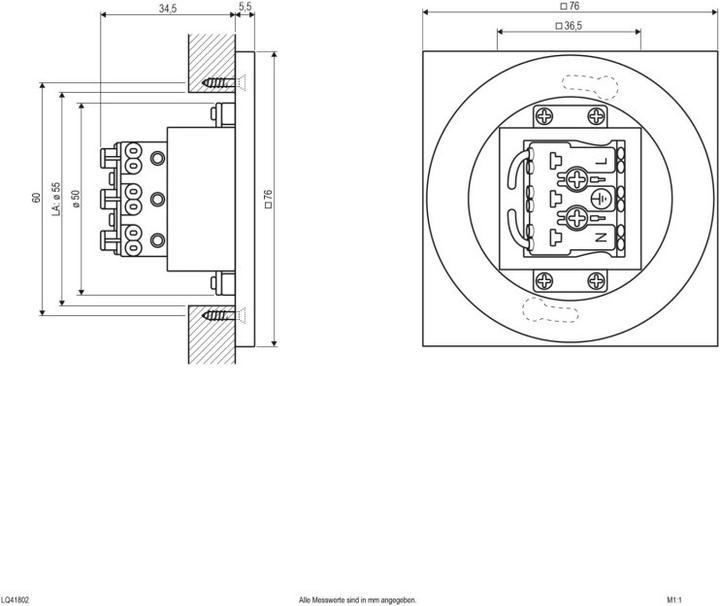 Actual product image EVN-Lichttechnik LED recessed wall luminaire (55 lm)