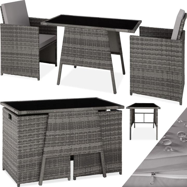 Actual product image tectake Rattan garden furniture set Lausanne