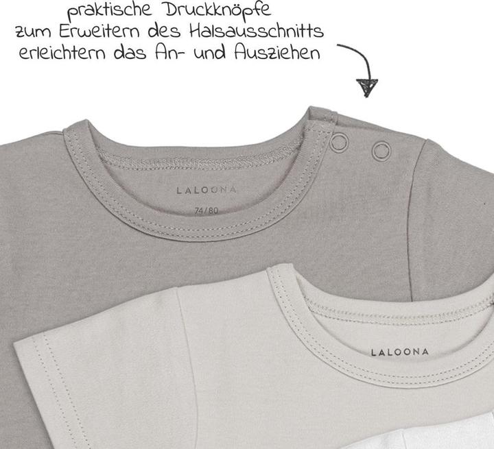 Produktbild La Loona LaLoona Baby-Bodys & Wickelbodys Baby Body Kurzarm OEKO-TEX® 3er Pack - Natur - (80)