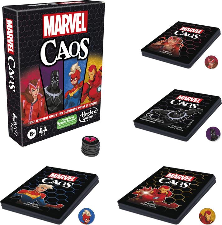 Image du produit Hasbro Gaming Jeu de cartes Marvel Mayhem avec les super-héros Marvel, jeu familial à partir de 8 ans, rapide et (Italien)