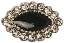 Immagine prodotto You Nails Unghie Art Deco grandi Pietre Strass ovali ovali (Decorazione unghie, Nero, Trasparente)