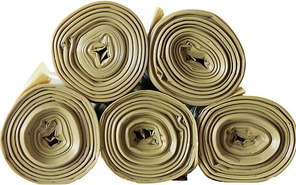 Actual product image kaiserkraft BONTON, 70 l waste bags, pack of 300, LxW 1020 x 580 mm, yellow, 15 rolls, 20 (20 x, 70 l)