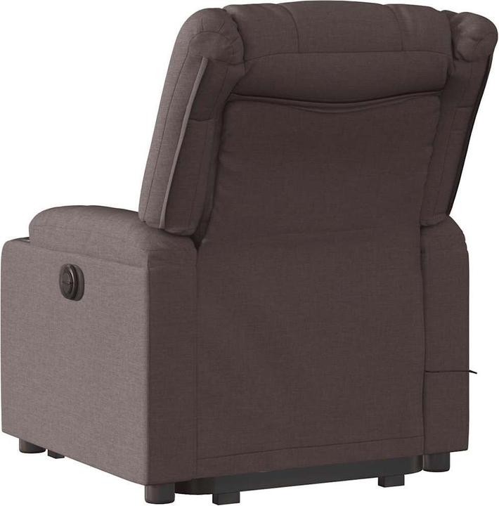Actual product image VidaXL Massage chair with stand-up aid dark brown fabric