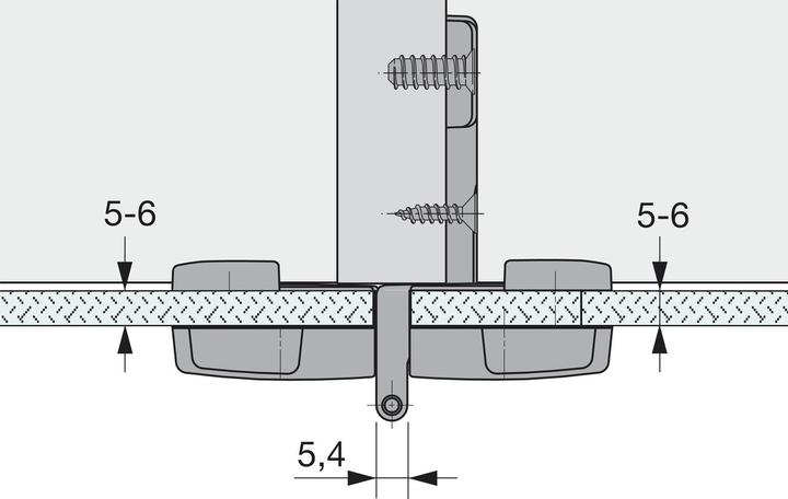 Produktbild Hettich Selekta Pro 2000 Glastür-Zierkappe, Topfart TB32, Zinkdruckguss vern. (1 Stk.)