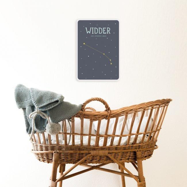 Actual product image Milestone Zodiac Postcard / Poster in A4 format, Aries