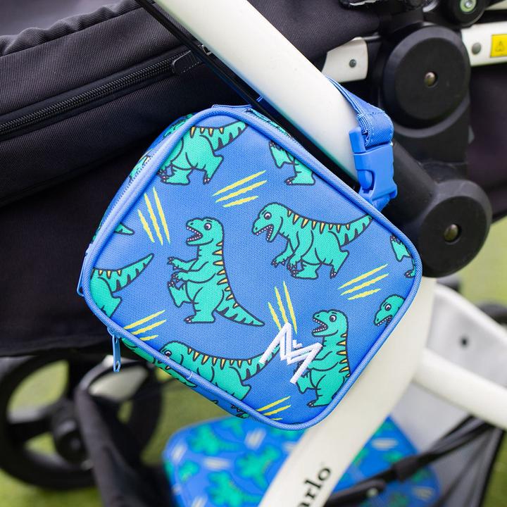 Actual product image MontiiCo insulated bag with cooling battery, Dinosaur