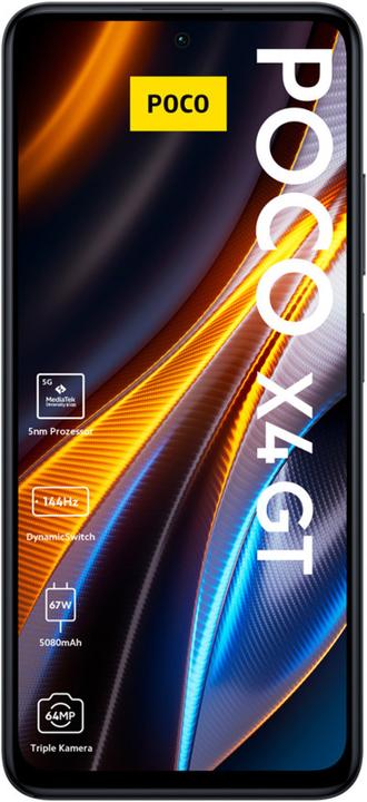Actual product image Xiaomi Poco X4 GT (128 GB, Black, 6.60", Dual SIM, 64 Mpx, 5G)