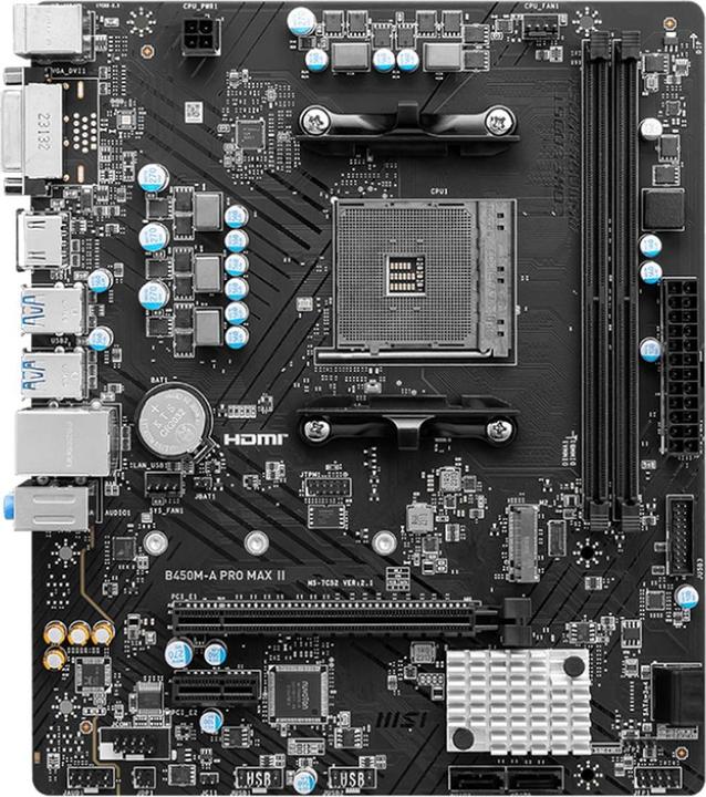 Produktbild MSI B450M-A PRO MAX II (AM4, AMD B450, mATX)