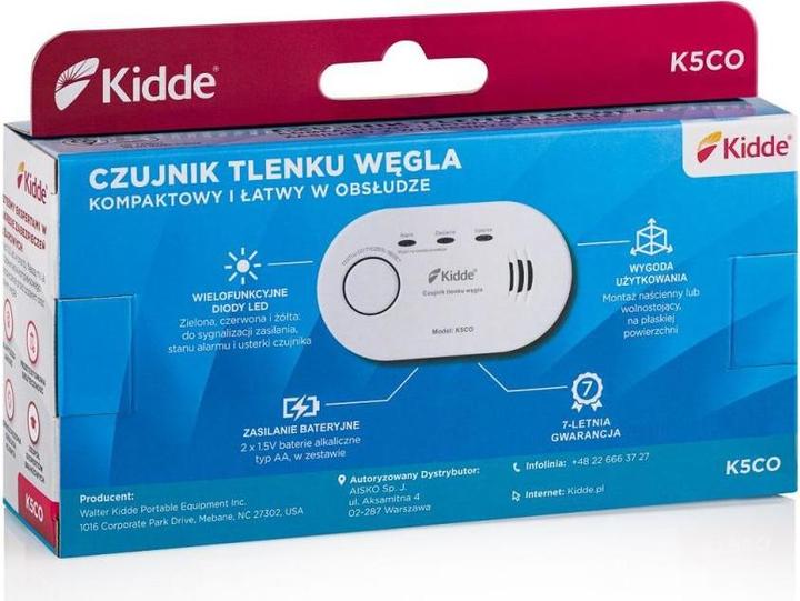 Actual product image Kidde carbon monoxide detector K5CO