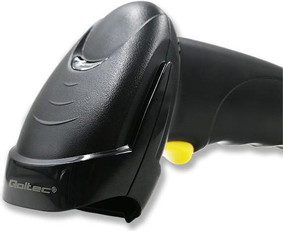Actual product image Qoltec 1D Laser Barcode Scanner | USB | Black (1D barcodes)