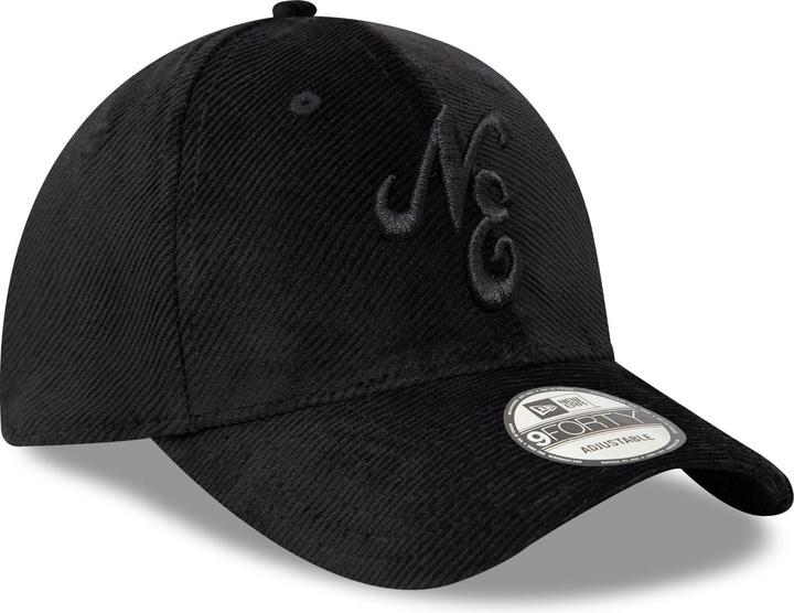New Era 9Forty Strapback Cap - Kord Brand Logo Schwarz