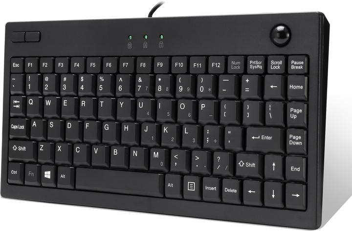 Adesso Mini keyboard with trackball QWERTY layout (ING. Int., Filaire)