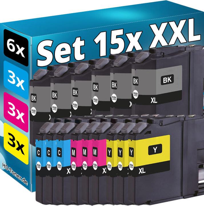 Produktbild Druckfuxx 15x XL PATRONEN kompatibel BROTHER MFC-J480DW J880DW J4420DW J4620DW J