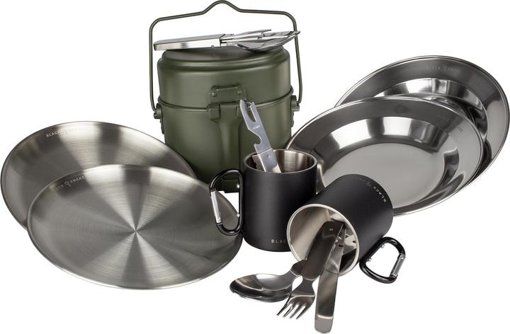 Black Snake Set d'ustensiles de cuisine avec assiette, couverts et tasse