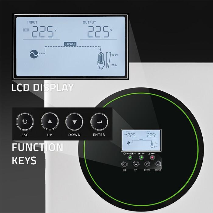 Image du produit Qoltec Solar-Wechselrichter Off Grid 3500W 100A 24V MPPT BMS