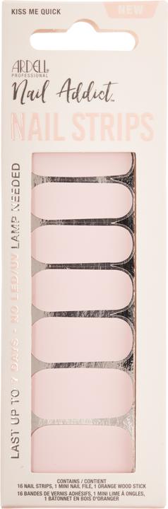 Ardell Nail Addict - Nail Strips Kiss Me Quick (Nagelutensil, Grau/Silber, Weiss)