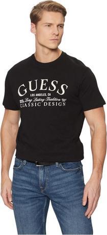 Guess Herren T-Shirt Classic Bsc Intl Klassisches Design Schwarz