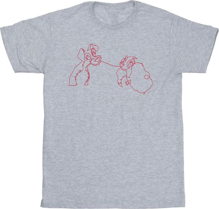 Disney Lady And The Tramp Spaghetti Outline TShirt (M)