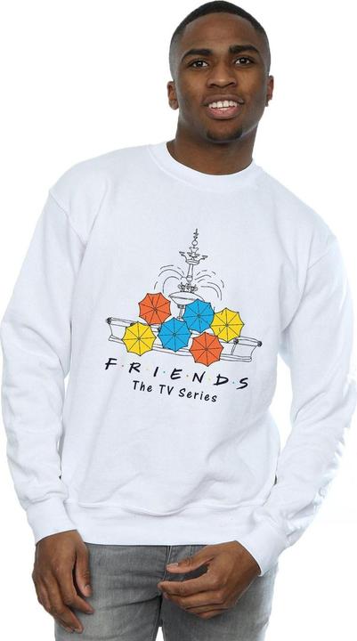 Actual product image Friends Mens Fountain And Umbrellas Sweatshirt (S)