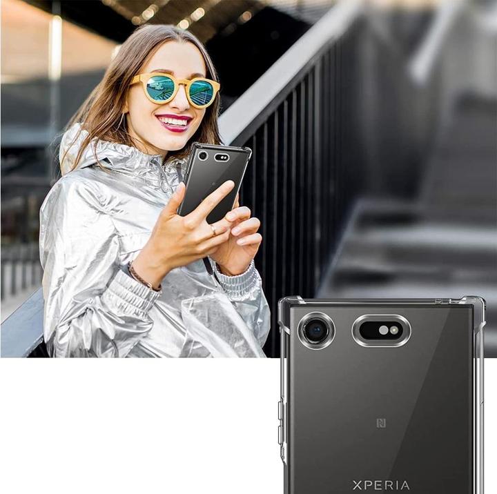 Produktbild Screenguard Sony Xperia XZ1 Compact Hülle Crystal Soft Airbag Bumper (Sony Xperia XZ1 Compact)