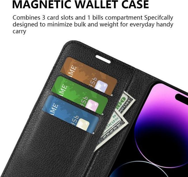 Immagine prodotto MU Classic Serie di copertine per libri in pelle Litchi (Apple iPhone 15 Pro)