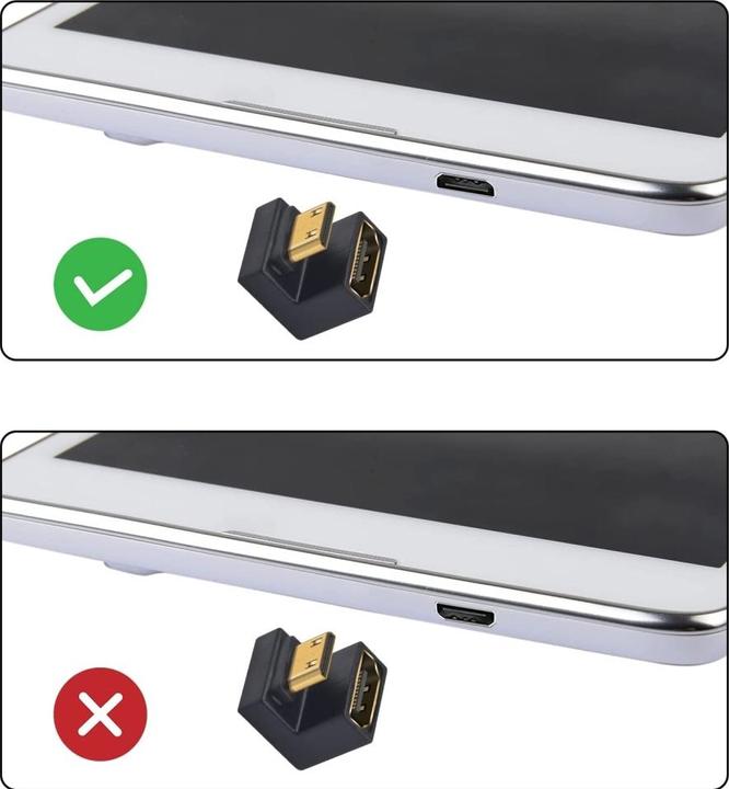 Produktbild PowerGuard Mini HDMI auf HDMI 2.1 180-Grad Winkel U-Form Up Adapter (Mini HDMI)
