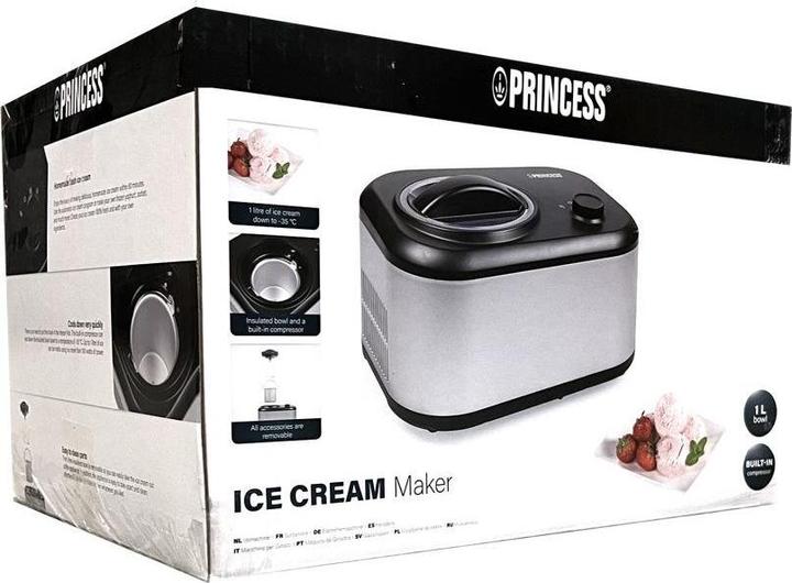 Actual product image Princess Ice cream maker - 1 liter capacity, 60 minutes, Removable container, 100 watts, 282608 (EU plug)