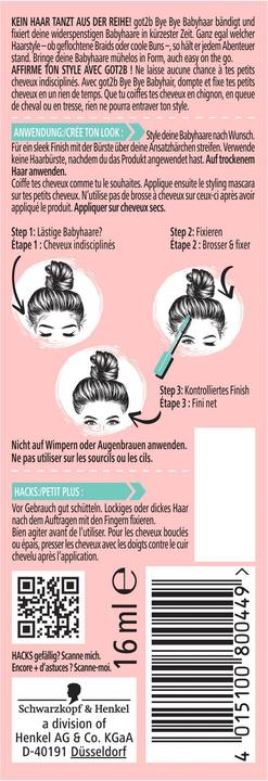 Immagine prodotto Got2b DUPLIKAT Bye Bye Babyhair (Crema per capelli, 16 ml)