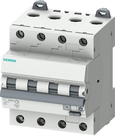 Siemens Disjoncteur FI/LS C10 3p+N 0,03A A 5SU1346-7FP10