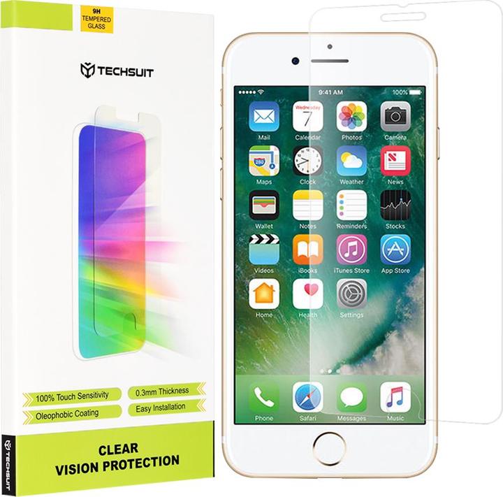 Actual product image Techsuit - Clear Vision Glass - iPhone 7 / iPhone 8 / iPhone SE 2 / iPhone SE 3 - Transparent (1 Piece, Apple iPhone SE (3rd Gen), Apple iPhone SE (2nd Gen), Apple iPhone 8, Apple iPhone 7)