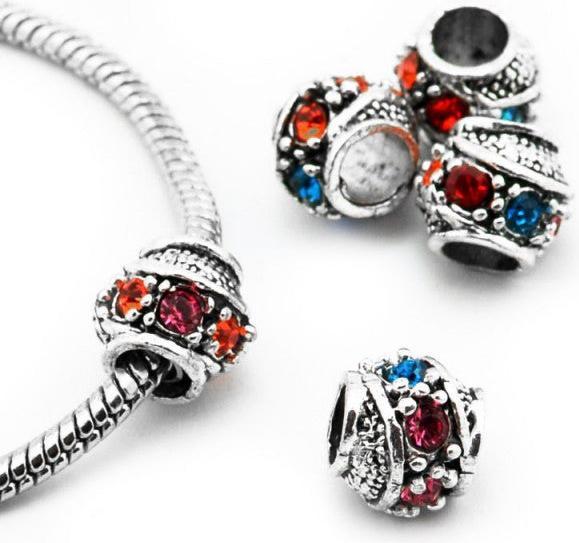 Immagine prodotto Hermex Perlina di strass placcata argento 925 - Colore argento (Argento 925, Lega metallica)