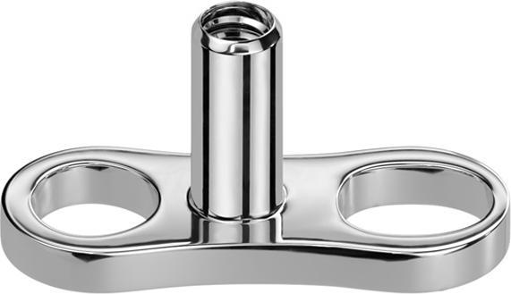 Immagine prodotto Star Piercing Ancora dermica Ancoraggio due fori grandi (senza ottone, Titanio G23)