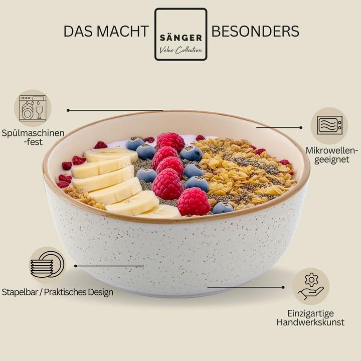 Actual product image Sänger Schalen Set Rio Creme (16.30 cm, 0.60 l, 6 x)