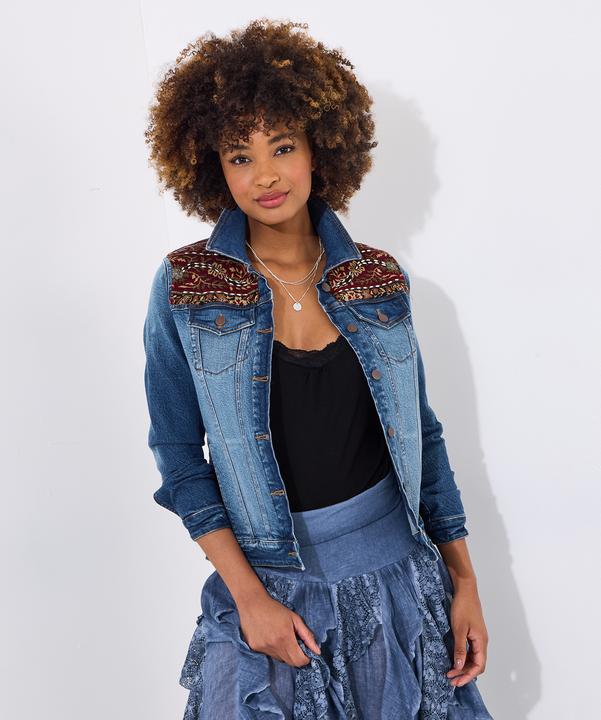 Immagine prodotto Joe Browns LIMITED EDITION Customised Beaded Back Denim Jacket (46)