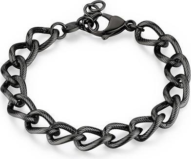 Produktbild Sagapo S'Agapo Stylish Black Steel Bracelet Ripple Srp60