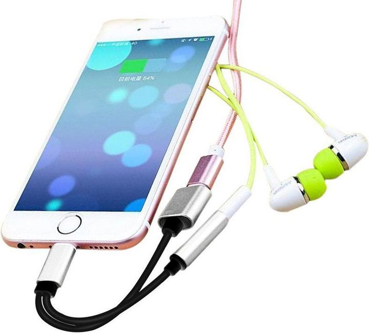 Produktbild Hermex Lightning Audio + Ladeadapter Lightning zu 3.5mm Kopfhörer + Ladekabel (Lightning, 3.5mm Klinke)