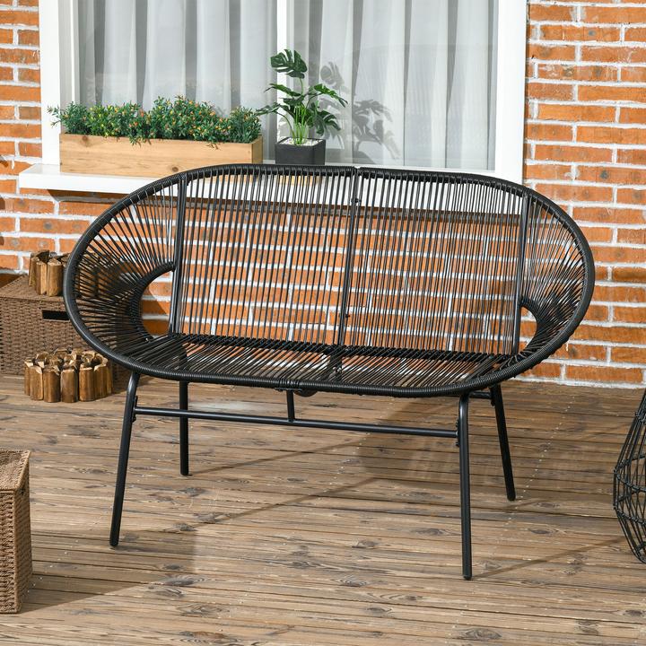 Image du produit Outsunny Banc de jardin en osier