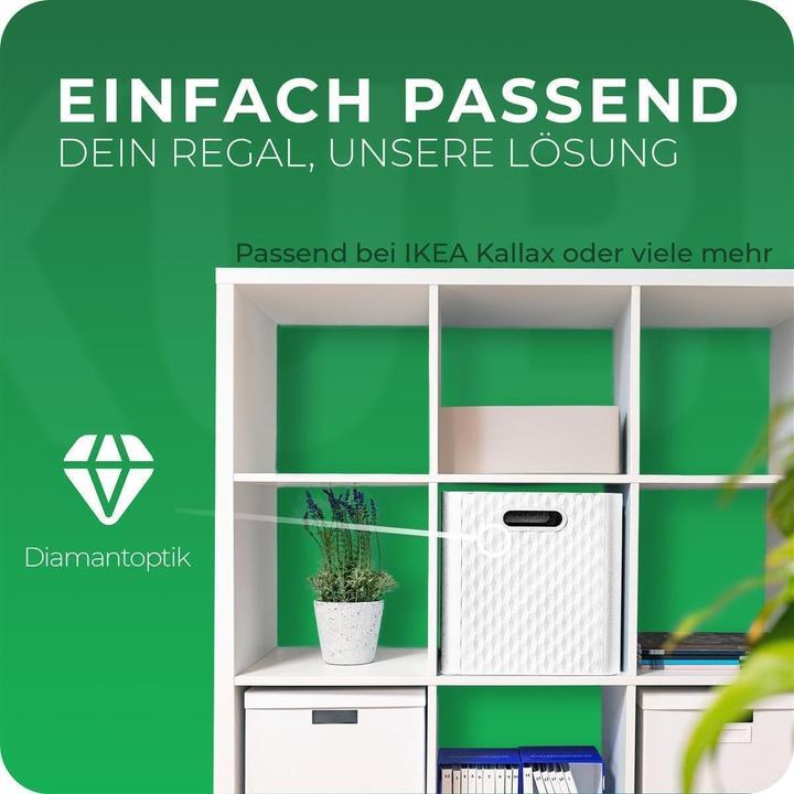 Immagine prodotto Novaliv 3X Box 30x30x30 cm Weiss Boxen für Kallax Regal Körbe 30x30 Aufbewahrungsbox Regal als Schran (30 x 30 x 30 cm, 25 l)