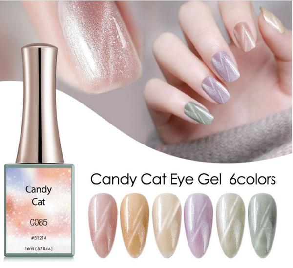 Produktbild Canni Gellack Candy Cat C090 UV/LED (Candy Cat Grün, Gel-Effekt Nagellack)