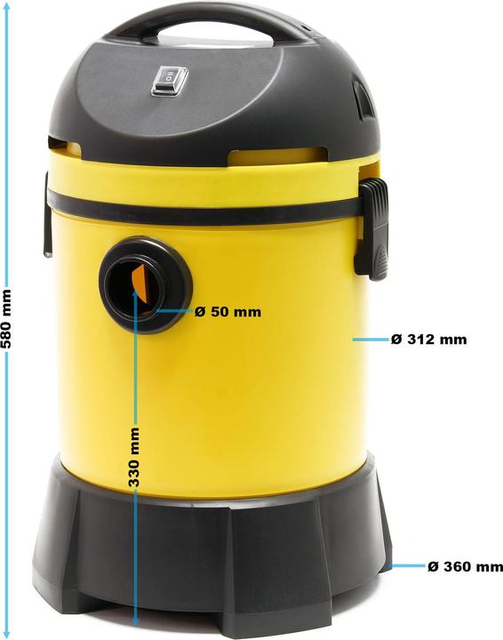 Produktbild Wiltec Industriestaubsauger 1400W 30l Nasssauger Trockensauger Mehrzwecksauger (Nass-Trockensauger)