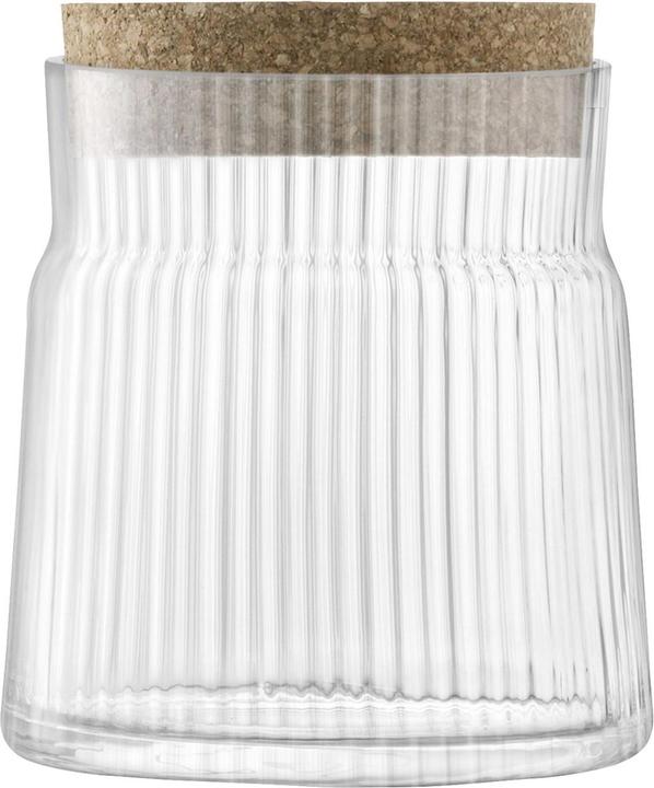 LSA Gio Line Container & Cork Stopper H12.5cm Clear