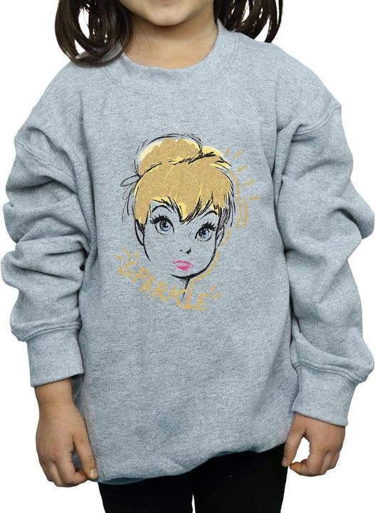 Actual product image Disney Girls Tinkerbell Sparkle Sweatshirt (140, 146)