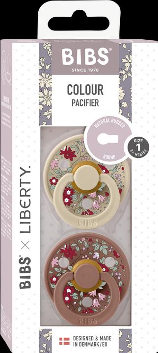 Immagine prodotto Bibs Colore x Liberty Nuggi 2 PACK Lattice Camomilla prato rotondo 0-6m Miscela di legno (2 x, fino a 6 M.)