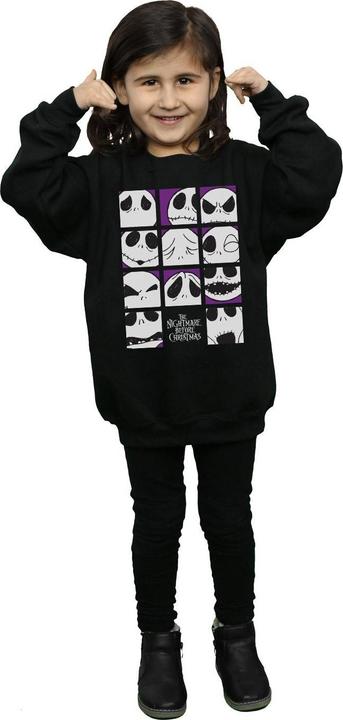 Immagine prodotto Disney Nightmare Before Christmas Many Faces Of Jack Squares Felpa Ragazze (152, 158)