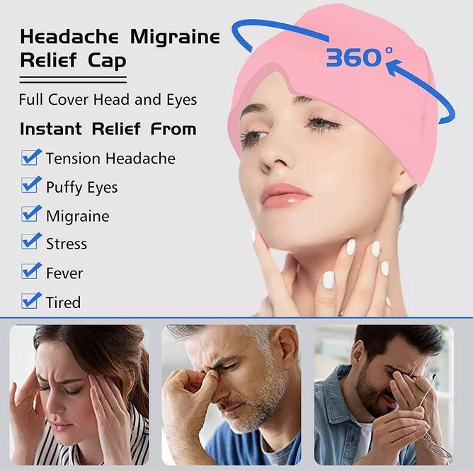 Immagine prodotto PhoneLook Masque / bonnet universel anti-migraine thérapie froid et chaud pour adulte (1 x)